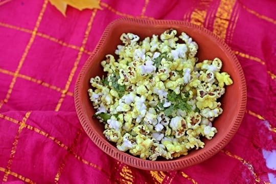 Masala Popcorn with Peanuts