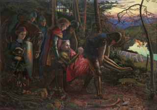 The Death of King Arthur by Arthur Hughes