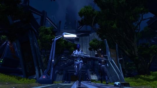My agent and Vector Hyllis explore the ruins of Taris in Star Wars: The Old Republic