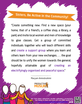 Sisters, Be Active in the Community!