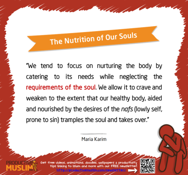 The Nutrition of Our Souls