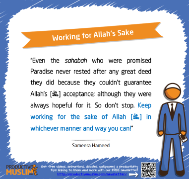 Working for Allah's Sake
