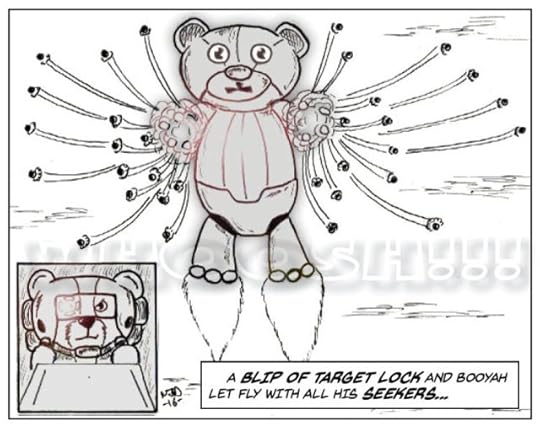 Seekers Away... Anime Manga Mecha Teddy Bear Action Panel