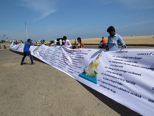 1330-feet Thirukkural banner at Marina beach, Chennai