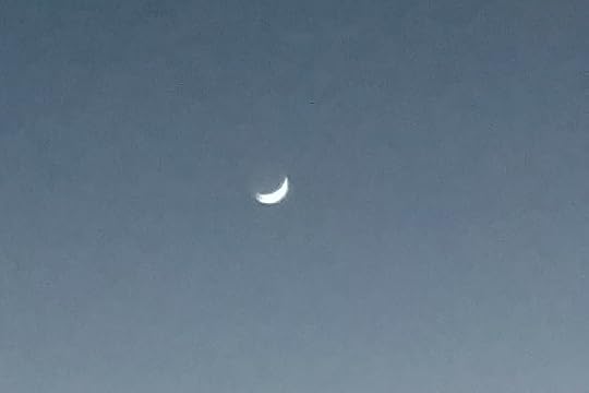 The crescent moon, shot with my new phone.