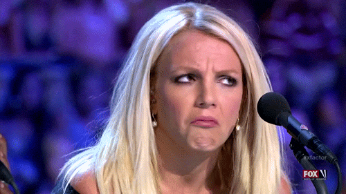 Britney Spears looking extremely confused.