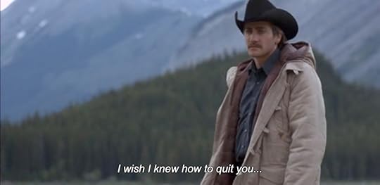 Screen cap of Jake Gyllenhall or however you spell it, from Brokeback Mountain, saying 