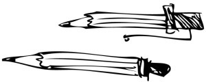 hand drawn pencils