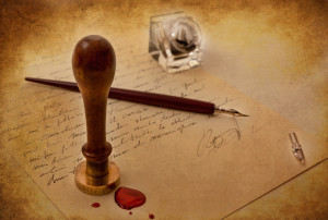 Lettera antica con sigillo