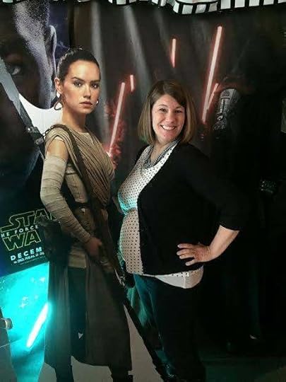 She awakened the force and I'm making a person. So we're both pretty badass.
