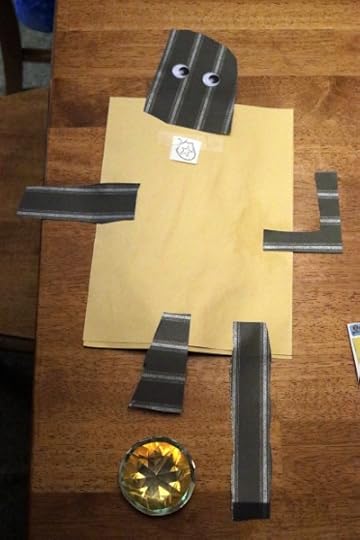 The Pip's construction-paper robot.