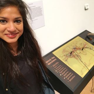Checking out Monika���s work in progress at the RCA.