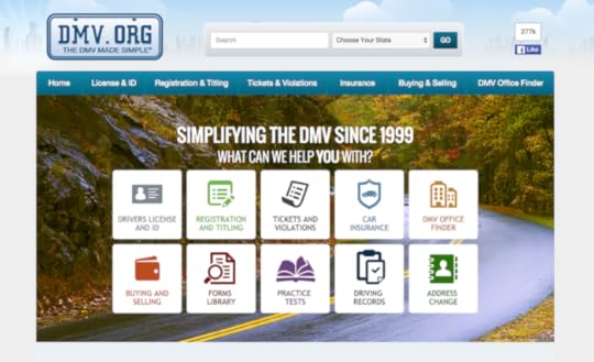 DMV.org homepage