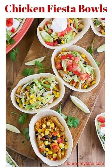 Chicken Fiesta Bowl Appetizer recipe via flouronmyface.com