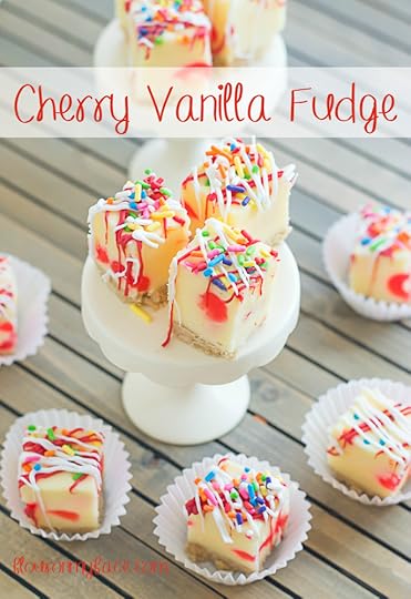 Cherry Vanilla Fudge Recipe via flouronmyface.com