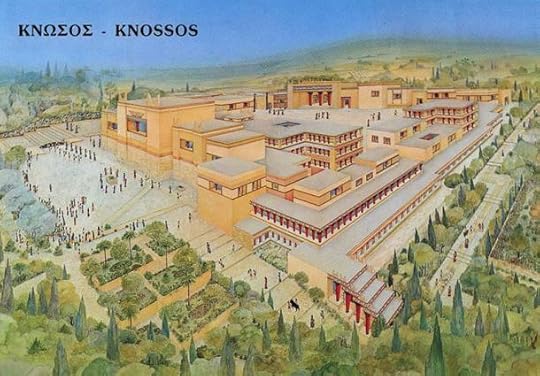 Artist’s representation of the Palace at Knossos.