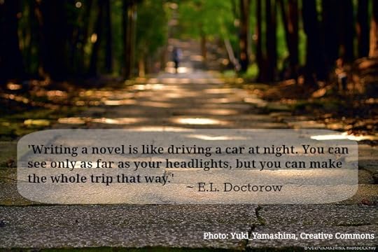writing like driving a car at night