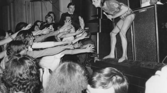 3rd July 1973: David Bowie in concert at the Hammersmith Odeon, on 3rd July 1973, the last concert performed in the guise of his spacerocker character Ziggy Stardust. (Photo by Steve Wood/Express/Getty Images)