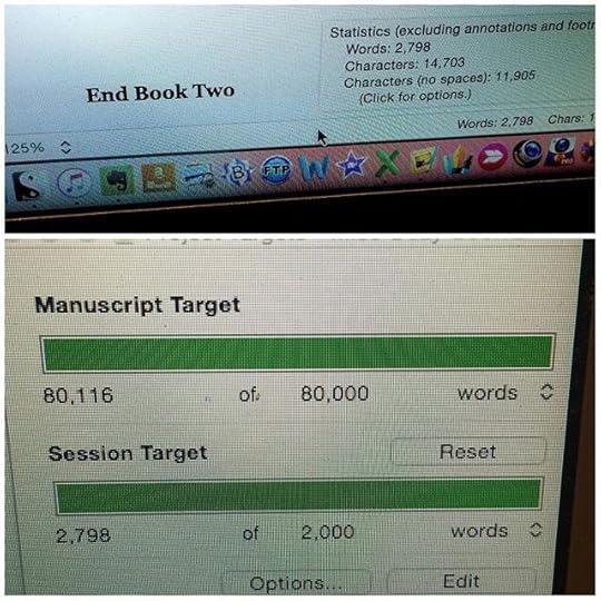 And done! Just finished my 9th full-length novel! Woo hoo! I can't believe I hit all my targets. #amwriting