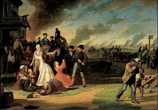 George Caleb Bingham painting of General Order No. 11. In this famous work General Thomas Ewing is seated on a horse watching the Red Legs.