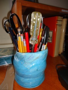 Ceramic Pencil Holder made by my daughter Liz