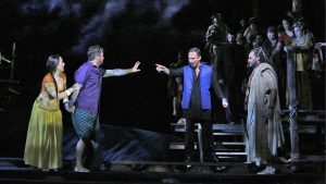 A scene from The Pearl Fishers - at the Met. 