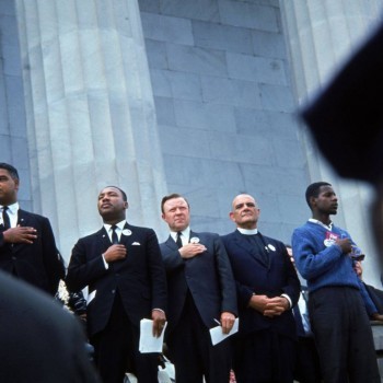 Martin Luther King Jr. Pledging Allegiance at the Lincoln Memorial
