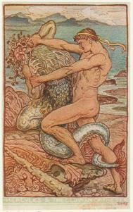 Hercules_&_the_old_man_of_the_sea_(Walter_Crane,_1910)
