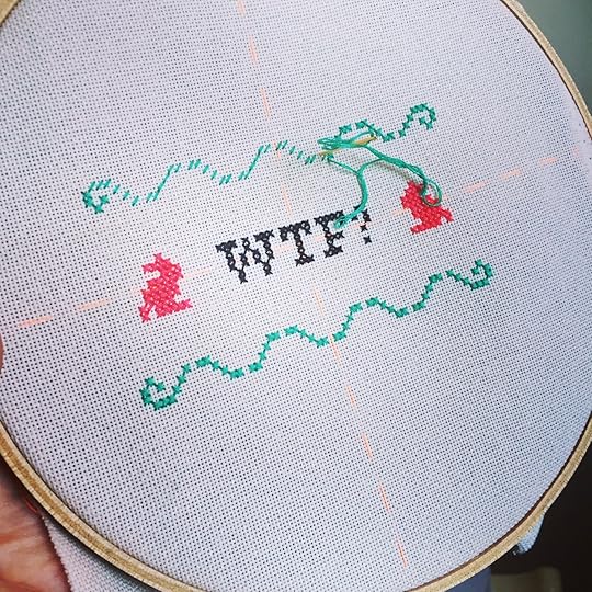 Subversive Cross Stitch in progress