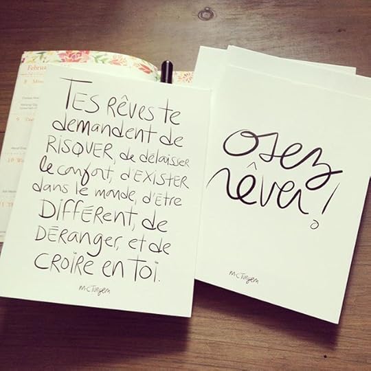 Osez rêver! Cartes postales grand formats, etsy.com/mcturgeon #citation #rêve #inspire #français