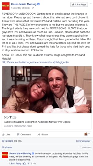 Moning's original Facebook post alluding to 