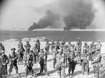 Troops of the 11th Infantry Battalion, Australian 6th Division at Tobruk, Libya, 22 Jan 1941 (Australian War Memorial)