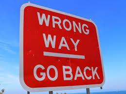 wrong way