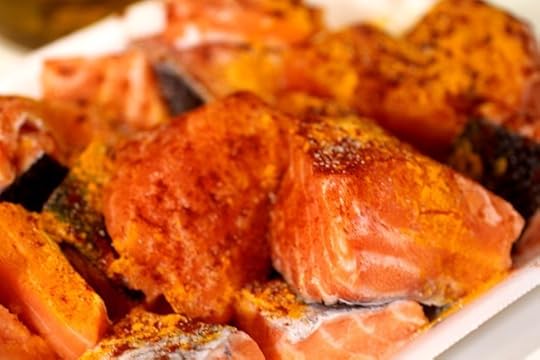 Salmon with turmeric and cayenne