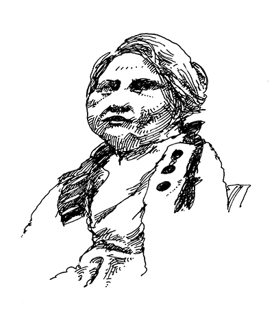 Drawing of Betty Mayther, circa 1976 