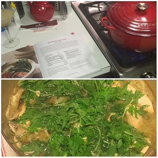Time for some salmon hot pot! #blizzard2016 #japanesefood