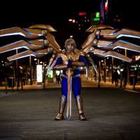 Leo Simon’s Aether Wing Kayle is based of the League of Legends character and can actuate from a fully closed position to full spread using a smartphone app.