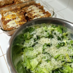 enchiladas and salad