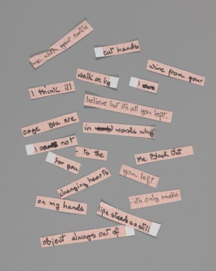Cut up lyrics for 'Blackout'.