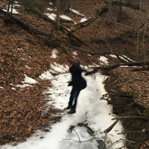 Yours truly in mid-flight