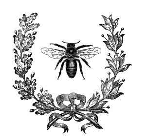 Bee and wreath