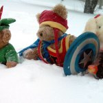 The Cuddly Defender Teddy Bears In The Snow