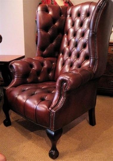 high back leather chair: