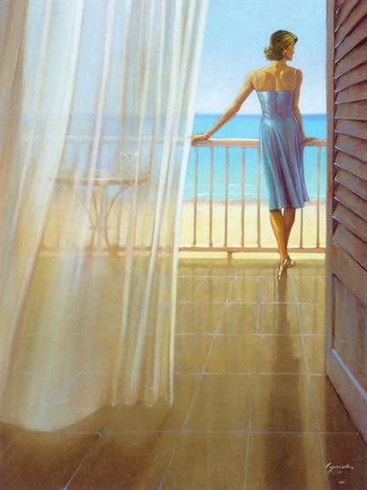 woman on the balcony: 