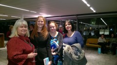 Author, Janet Gover with Bloggers @Gingercatblog and Sophie Hedley and author, Giselle Green.