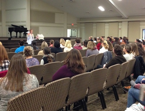 Sheila giving her Girl Talk--Straight Talk on sex & marriage--in Dacula, Georgia