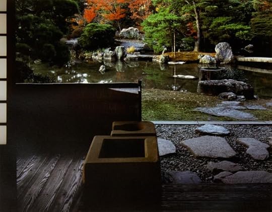 Yasuhiro Ishimoto, Garden view from the North Veranda of the Shokintei Pavilion. Earthen Hearths in the foreground, 1981-1982. Courtesy of Peter Blum Gallery, New York