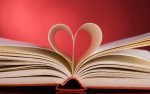 Book with heart for writers