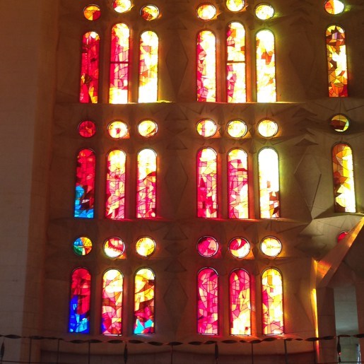 Close-up of the stained glass