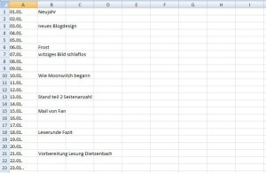 Mein Redaktionsplan-eine excelliste